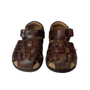 Stride Rite Baby Guppy Brown Leather Sandals 3M - Pre-walkers‎